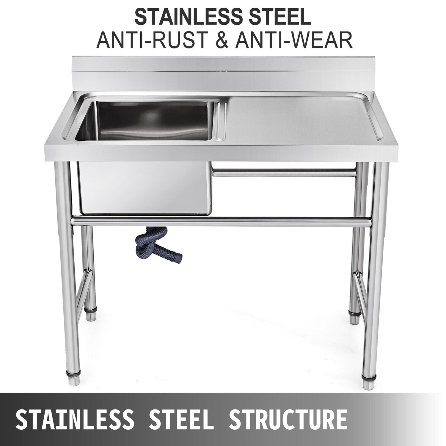 Handmade Non-Magnetic Stainless Steel Kitchen Sink for Modern Kitchens, Durable and Easy to Clean