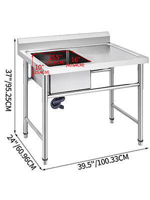 Handmade Non-Magnetic Stainless Steel Kitchen Sink for Modern Kitchens, Durable and Easy to Clean