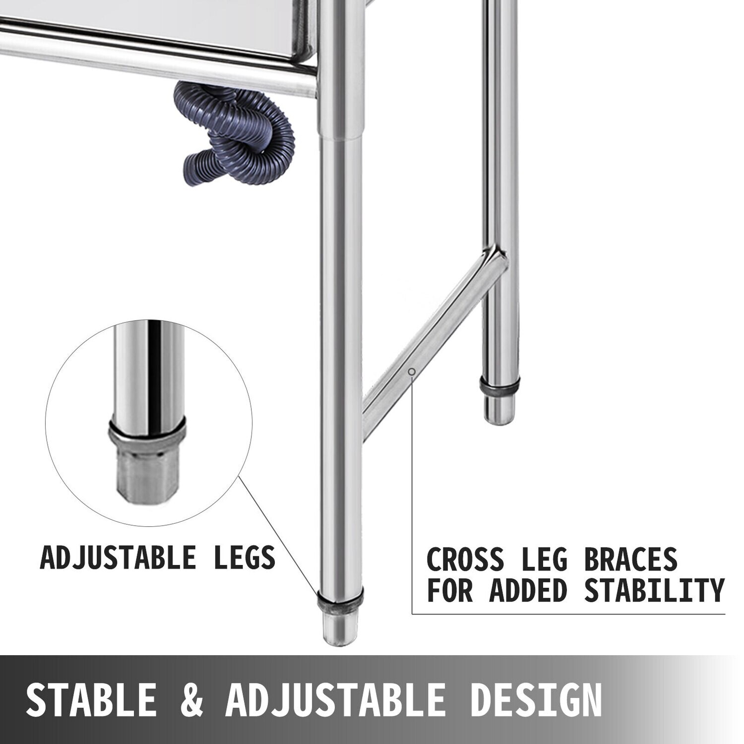 Handmade Non-Magnetic Stainless Steel Kitchen Sink for Modern Kitchens, Durable and Easy to Clean