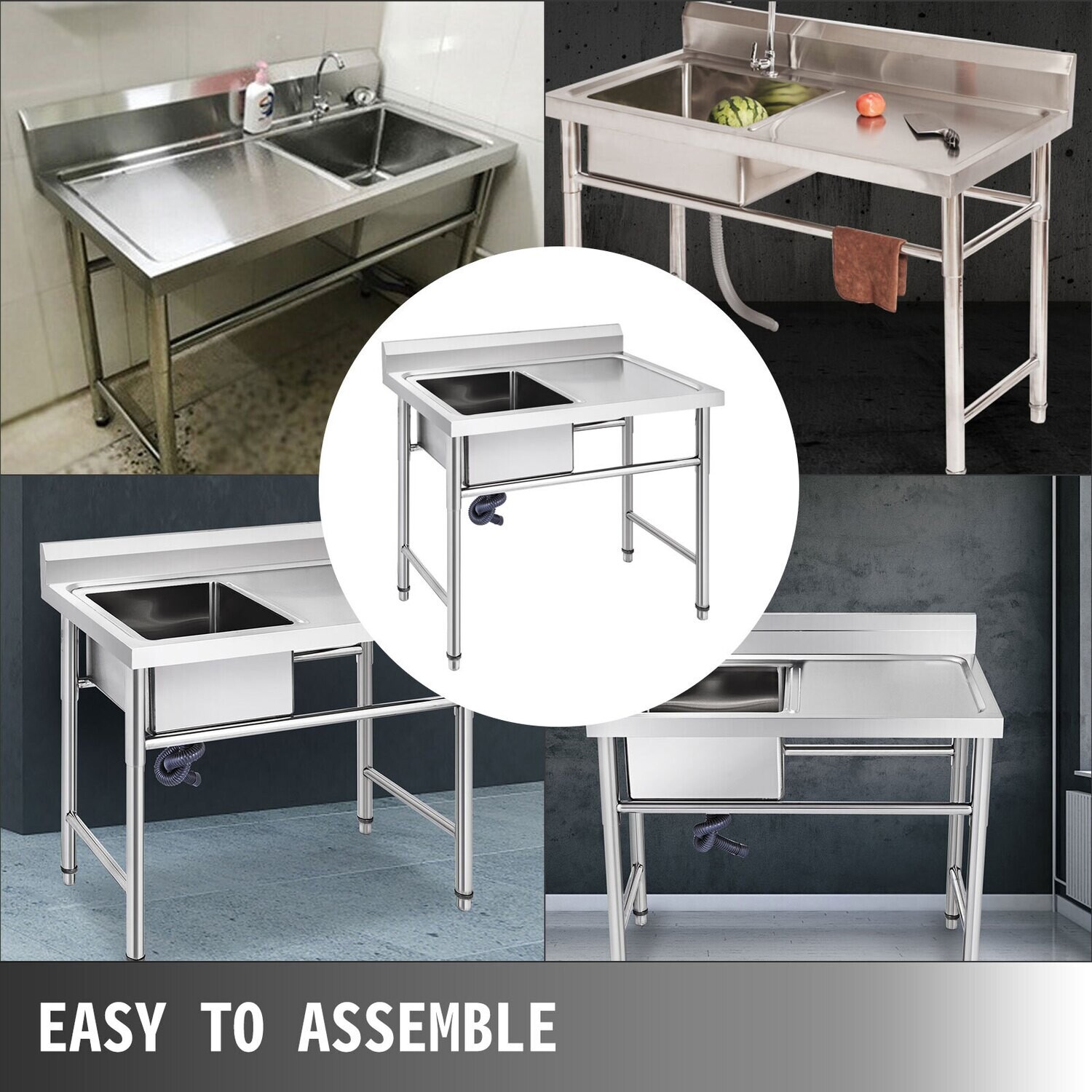 Handmade Non-Magnetic Stainless Steel Kitchen Sink for Modern Kitchens, Durable and Easy to Clean