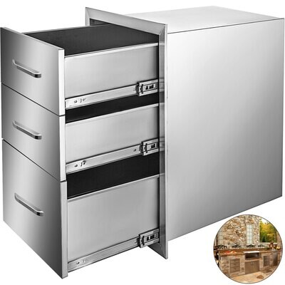 Outdoor Stainless Steel Kitchen Drawer Bbq Drawer Storage 45x58cm