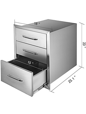Outdoor Stainless Steel Kitchen Drawer Bbq Drawer Storage 45x58cm