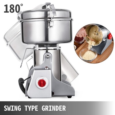 Commercial 750g High-Speed Electric Grain Mill Grinder for Coffee Beans, Herbs, and Flour.
