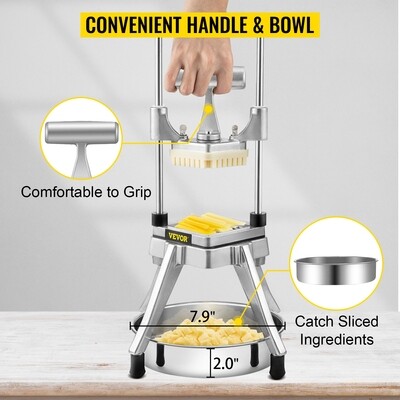 Commercial Onion &amp; Tomato Slicer with 4 Interchangeable Blades, Ideal for Slicing Vegetables and Fruits