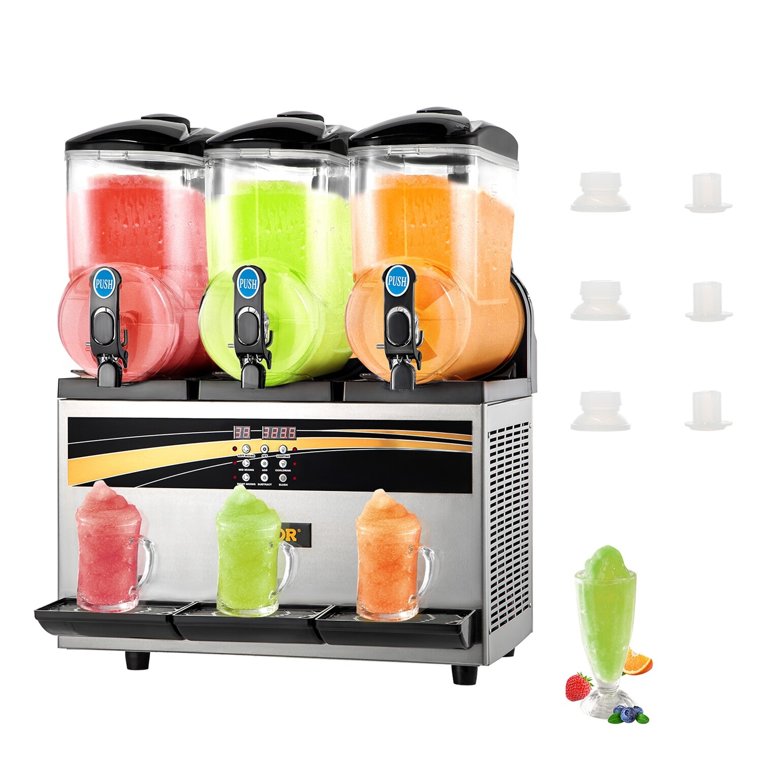 Business Slush Machine 3x15l Margarita Slush Maker Frozen Drink Device