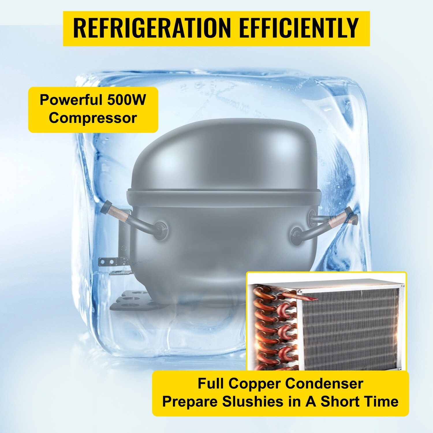 Business Slush Machine, 15-Liter – Commercial Frozen Beverage Machine for Margaritas, Slushies, Smoothies, and Other Frozen Drinks, Durable and High Capacity for Bars and Events