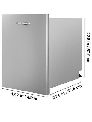 Outdoor kitchen BBQ Island with Pull Out Trash Drawer, 17.7&quot; x 22.8&quot; Trash Bin, Stainless