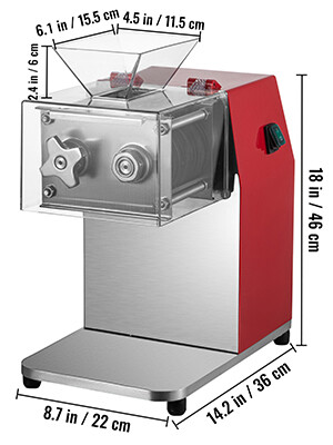 551 lbs/h 850W 10mm Vevor Commercial Meat Cutter Slicer – Heavy-Duty Meat Shredding Machine for Efficient Food Processing