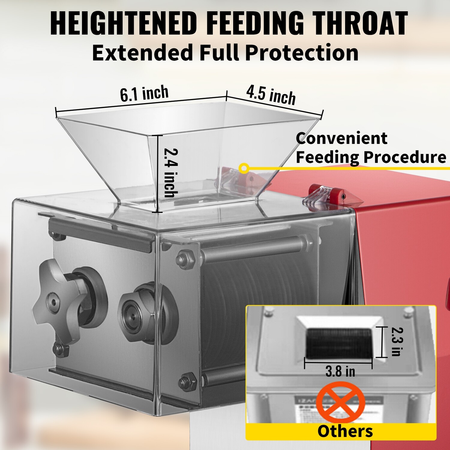 551 lbs/h 850W 10mm Vevor Commercial Meat Cutter Slicer – Heavy-Duty Meat Shredding Machine for Efficient Food Processing