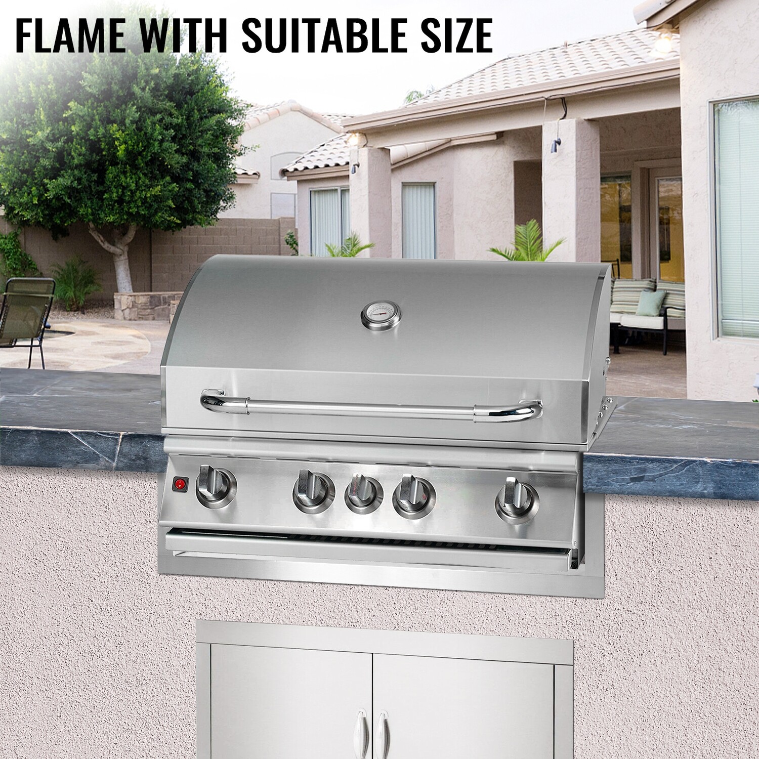 Outdoor Finishing Frame Outdoor Bbq Frame 45x15 In For 38&quot; Built-in Grill