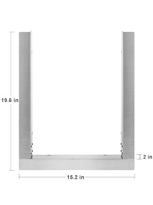 Outdoor Finishing Frame 12x18-inch Double-Side Burner BBQ Frame