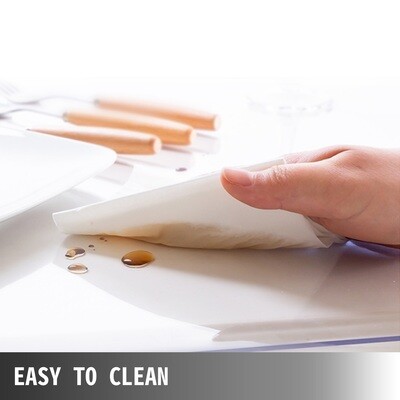 Good Quality 1.5mm PVC Tablecloth Table Cover 107x213 cm Clear Table Mat for Dining and Kitchen