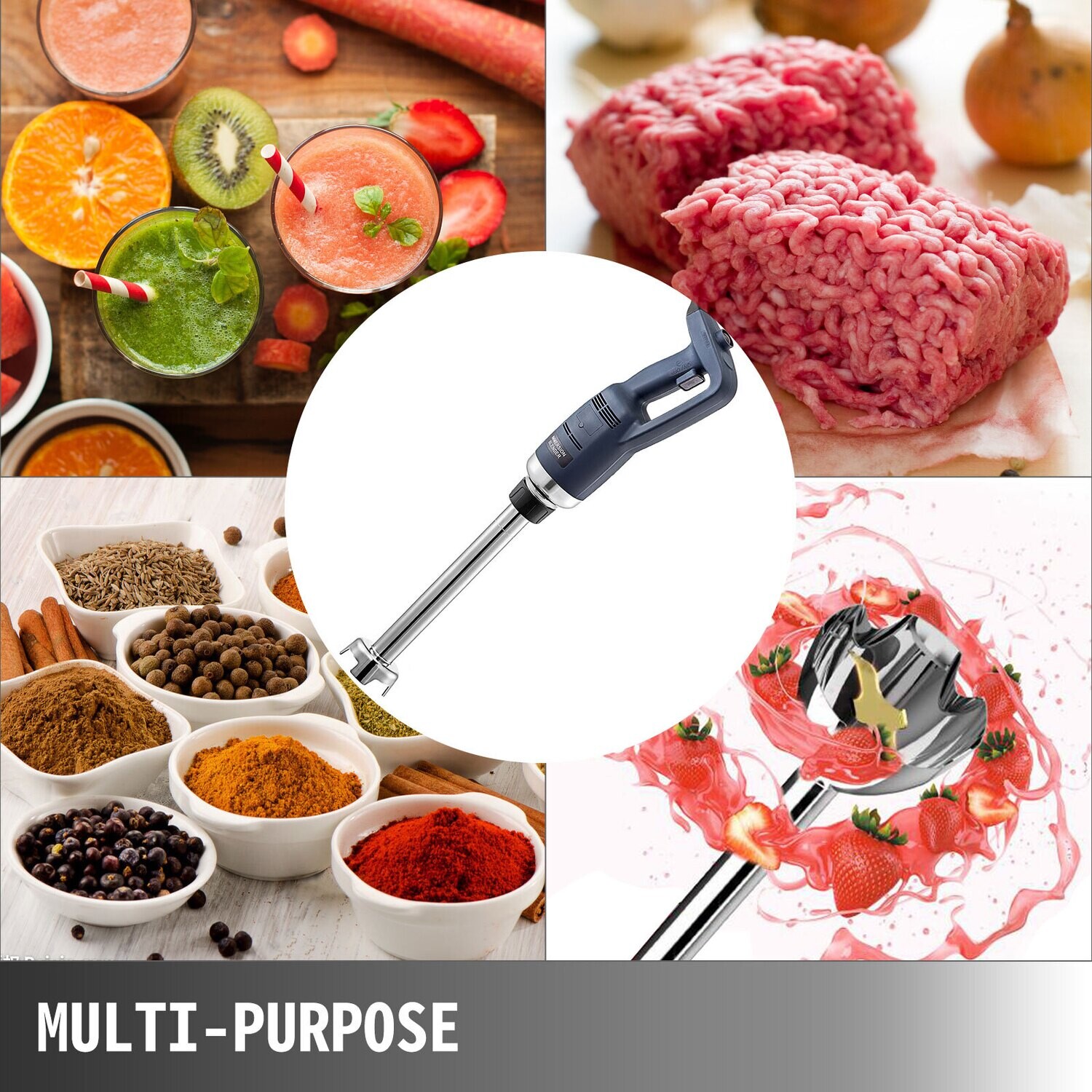 Commercial 350W Hand Blender, Constant Speed Immersion Blender for Professional Kitchens.