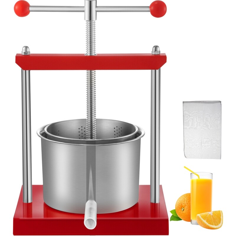 6L Fruit Tincture Press Machine Wine Presser Grape Press for Wine Making