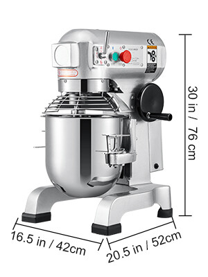 Commercial Electric Food Stand Mixer, Gear-Driven, Multi-Purpose Dough Mixer, 20 Litre Capacity, Ideal for Bakeries, Restaurants, and Food Service Operations. Durable, Efficient, and Easy to Use.