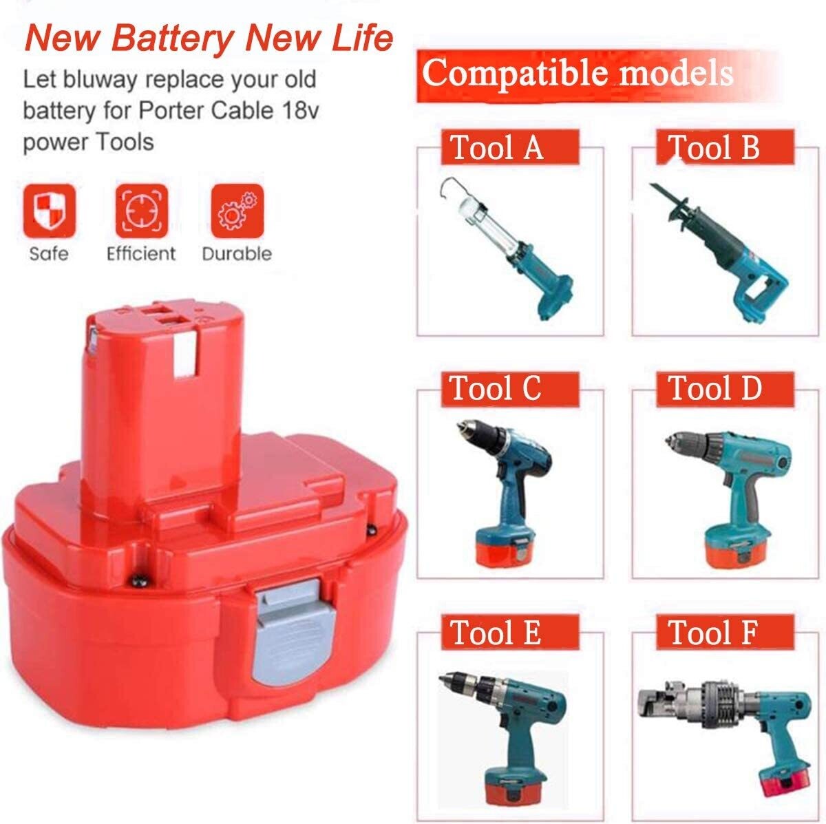 Makita 18V 3.0Ah Ni-MH Battery Replacement