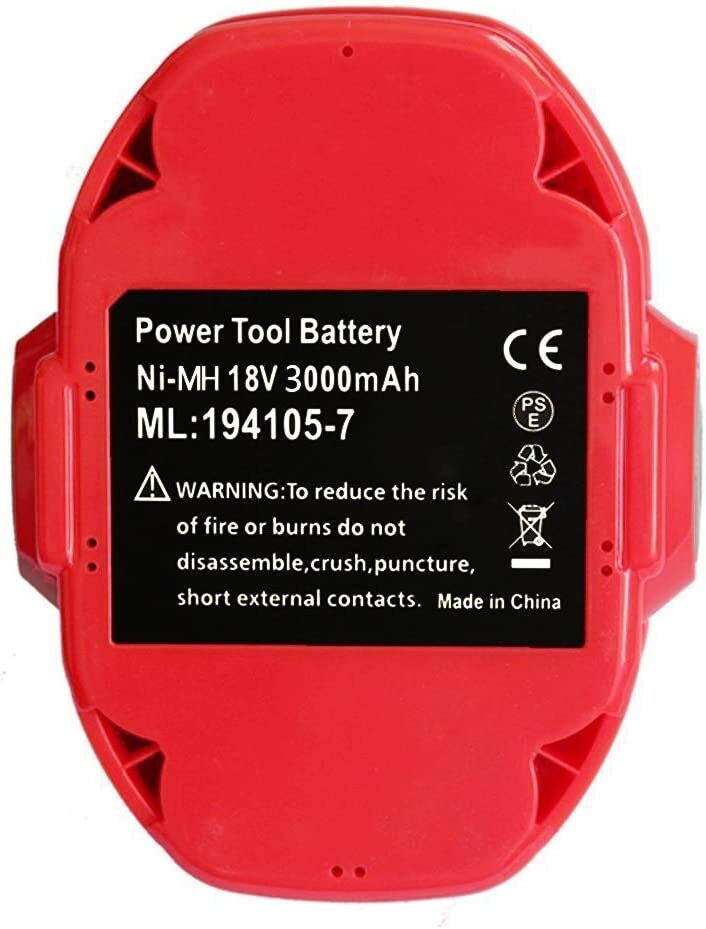 Replacement 18V 3000mAh Ni-MH Battery for Makita PA18 1822 1823 1834 1835 192826-5 192827-3 192829-9 193159-1 193140-2 193102-0 194105-7
