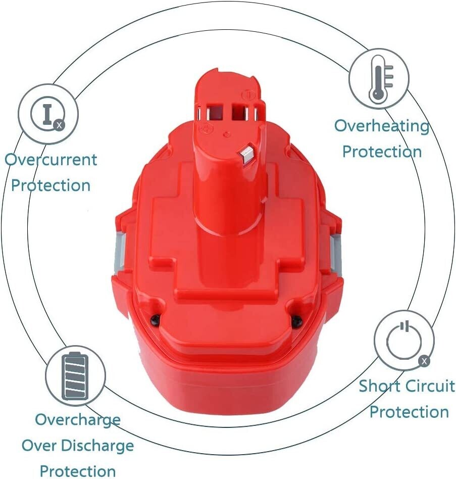 Replacement 18V 3000mAh Ni-MH Battery for Makita PA18 1822 1823 1834 1835 192826-5 192827-3 192829-9 193159-1 193140-2 193102-0 194105-7