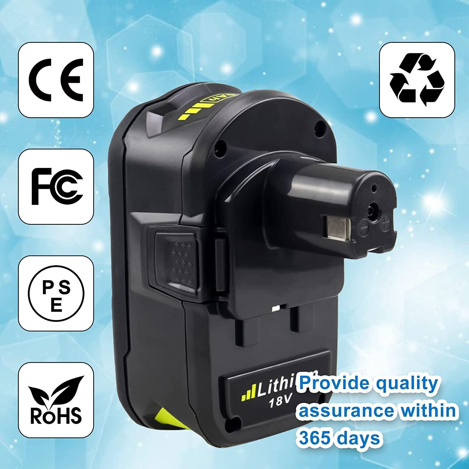 18V 6800mAh High-Capacity Lithium Battery for ONE+ P102 P103 P104 P105 P107 Cordless Power Tools
