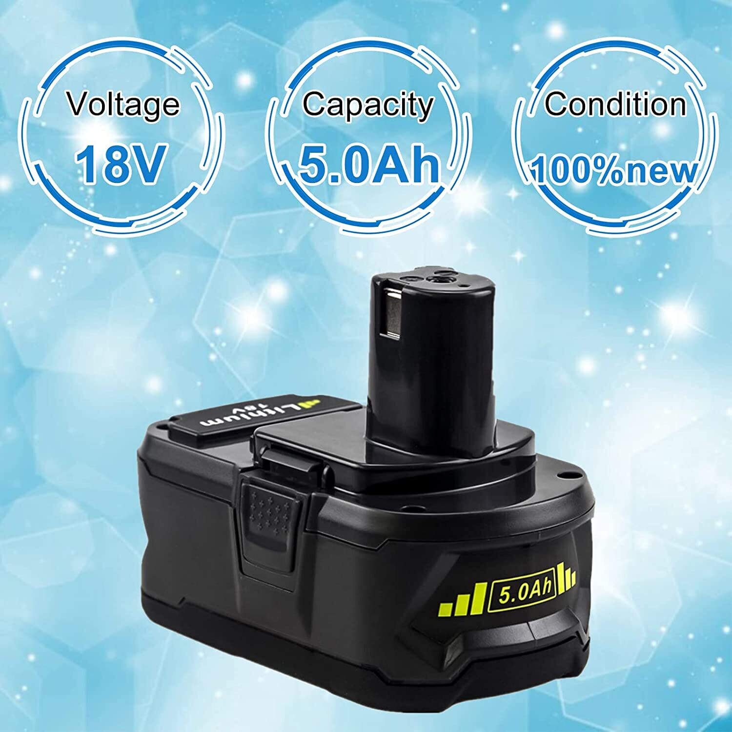 18V 6800mAh High-Capacity Lithium Battery for ONE+ P102 P103 P104 P105 P107 Cordless Power Tools