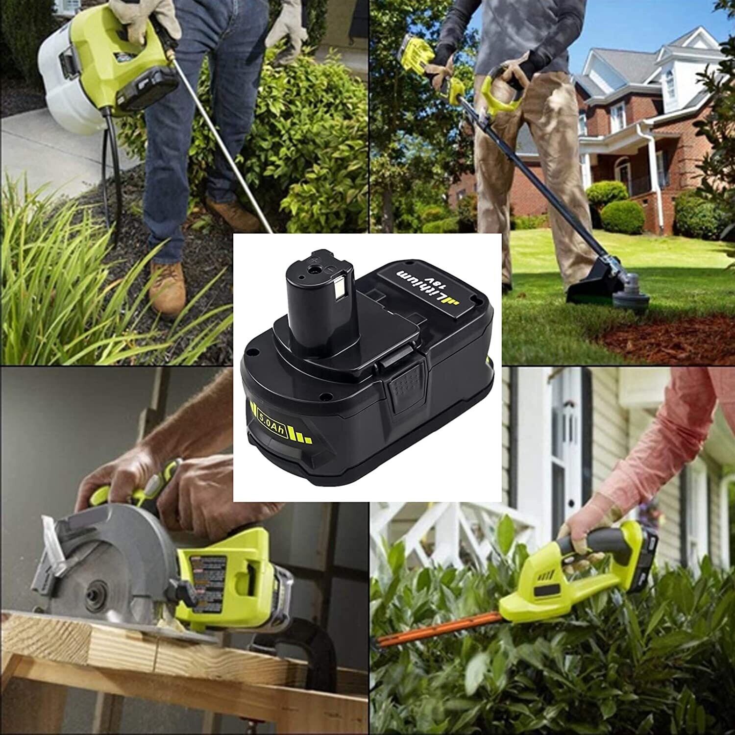 18V 6800mAh High-Capacity Lithium Battery for ONE+ P102 P103 P104 P105 P107 Cordless Power Tools