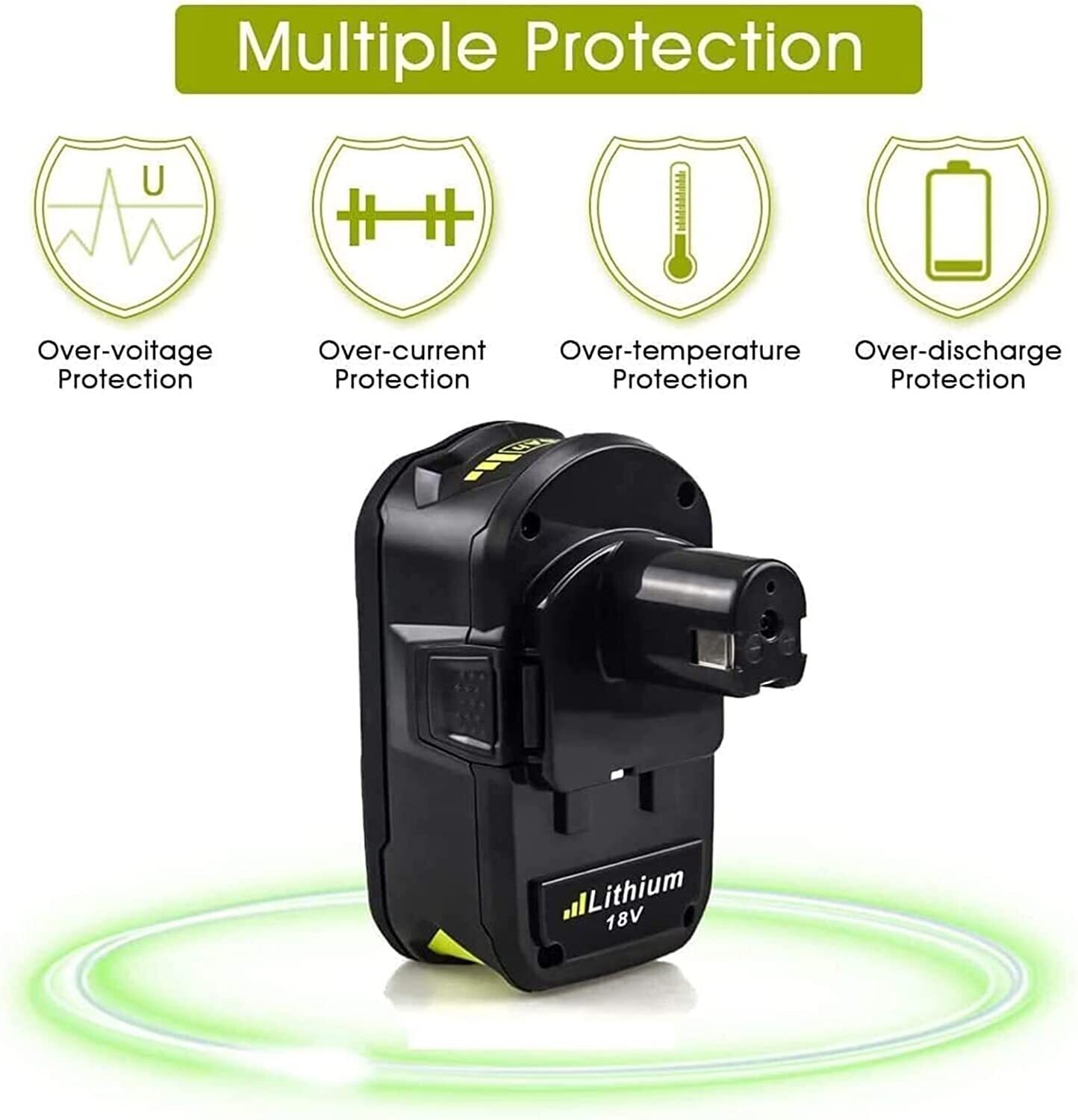 Ryobi 18v Li-ion Replacement Battery Ryobi Compatible One Battery