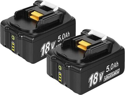 18V 7.0Ah Li-Ion Replacement Batteries for Makita BL1860B, BL1830, BL1820, BL1815, LXT-400 Series (2-Pack) – Compatible with LED Tools