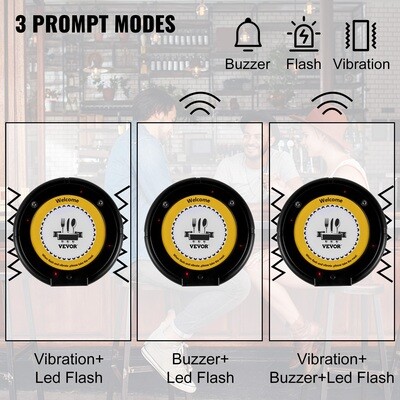 Restaurant Paging System with Pager Wireless Paging Queueing System for 10 Coasters
