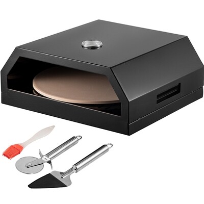 Stainless Steel  Outdoor Pizza Oven with Baking Tools Including 12 inches Cordierite Pizza Stone, Pizza Shovel, Pizza Cutter &amp; Thermometer