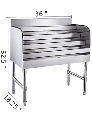 36&quot; Wine Rack 4-tier Stand Storage for Liquor Bottles Stainless Steel