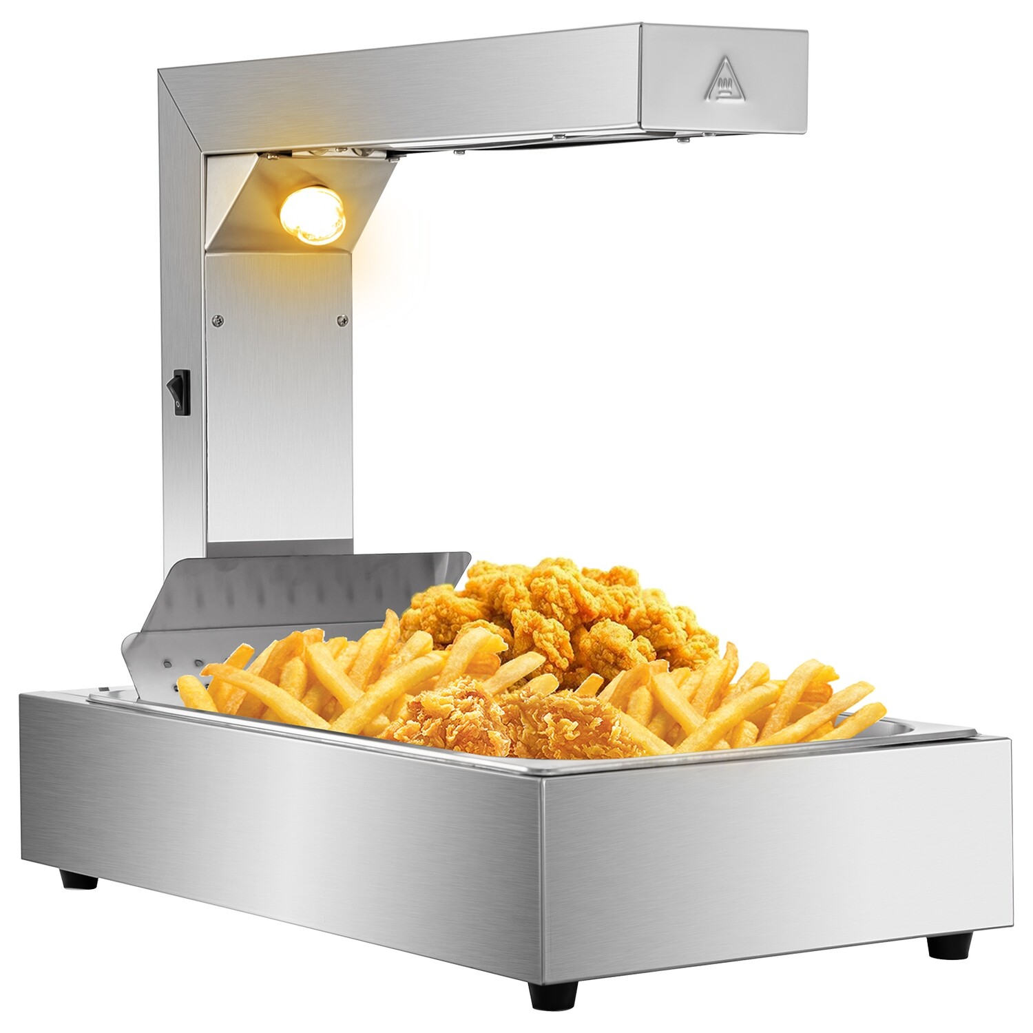 Food Warmer Commercial Infrared Fryer Dump Station with Heat Lamp for Efficient Food Holding and Serving