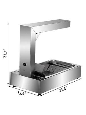 Food Warmer Commercial Infrared Fryer Dump Station with Heat Lamp for Efficient Food Holding and Serving