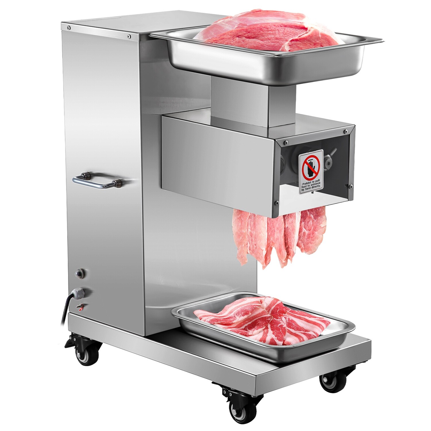750W 500kg Output Meat Slicer Cutter with Blade - Commercial Restaurant Equipment for Efficient Meat Slicing and High-Volume Use