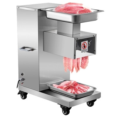 750W 500kg Output Meat Slicer Cutter with Blade - Commercial Restaurant Equipment for Efficient Meat Slicing and High-Volume Use