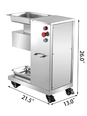 750W 500kg Output Meat Slicer Cutter with Blade - Commercial Restaurant Equipment for Efficient Meat Slicing and High-Volume Use