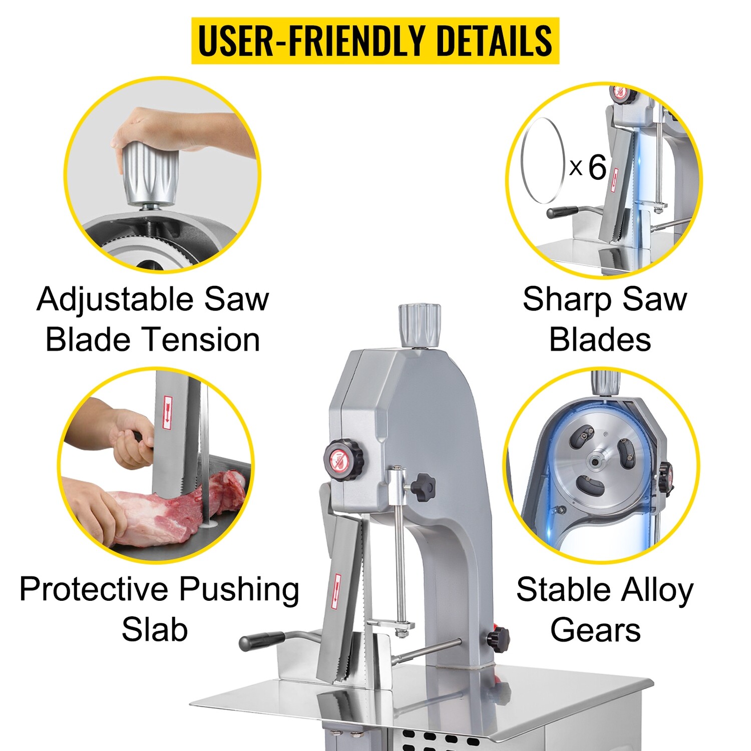 Tabletop Band Saw Meat Cutter, Commercial bone cutting machine