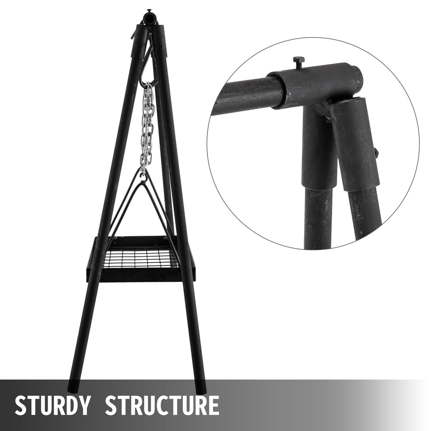 Outdoor Cooking Cabon Steel Campfire Cooking Equipment, Campfire Cooking Stand