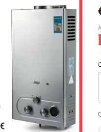 18L Instant Propane Gas Water Heater, Tankless Stainless Steel Unit for Reliable Hot Water Supply