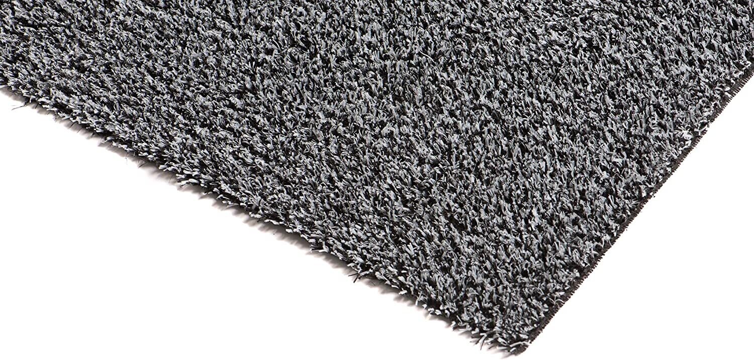 Indoor Outdoor Artificial Fake Grass Mat Greyish Synthetic Turf, Durable Garden Terrace Rug 300 x 430 cm (9ft 10in x 14ft 1in)