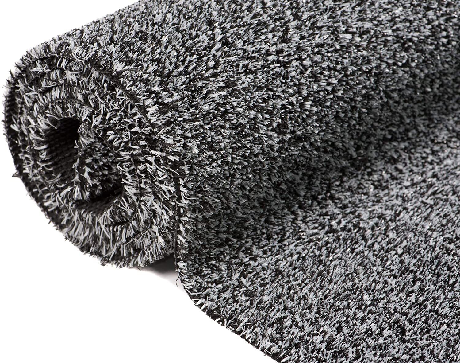 Indoor Outdoor Artificial Fake Grass Mat Greyish Synthetic Turf, Durable Garden Terrace Rug 300 x 430 cm (9ft 10in x 14ft 1in)