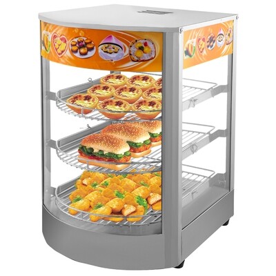 14-Inch Commercial Pastry and Pizza Warmer with Magnetic Door – Food Warmer for Cafes and Restaurants