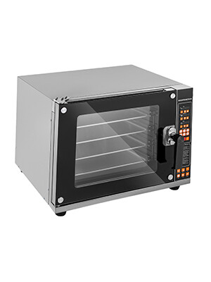 Electric Commercial Convection Oven with 4 Stainless Steel Baking Trays – High-Performance Bakery Equipment for Professional Kitchens