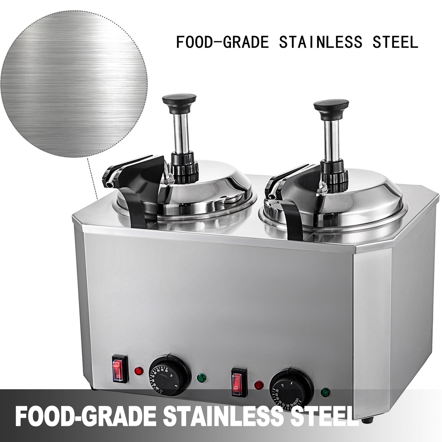 Stainless Steel Cheese Pump 30-110℃ Nacho Cheese Warmer with Heating Blocks Nacho Cheese Dispenser with Pump 10-30ML Per Time