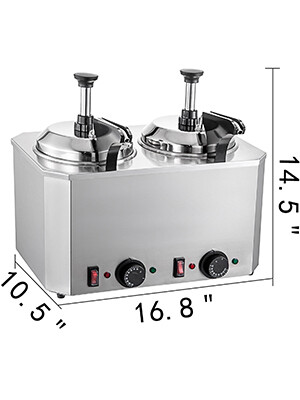 Stainless Steel Cheese Pump 30-110℃ Nacho Cheese Warmer with Heating Blocks Nacho Cheese Dispenser with Pump 10-30ML Per Time