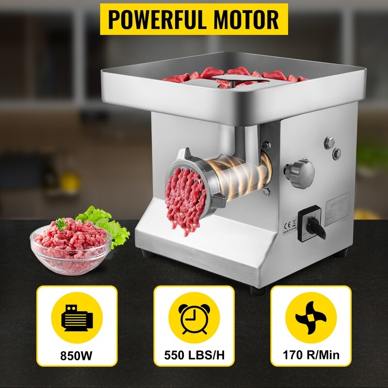 Electronic Meat Grinder stainless steel sausage maker and 850 W meat grinder