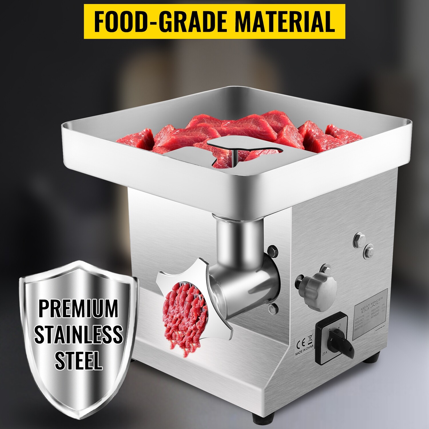 Electronic Meat Grinder Stainless Steel 850W – Sausage Maker and Meat Grinder for Efficient Home and Commercial Use