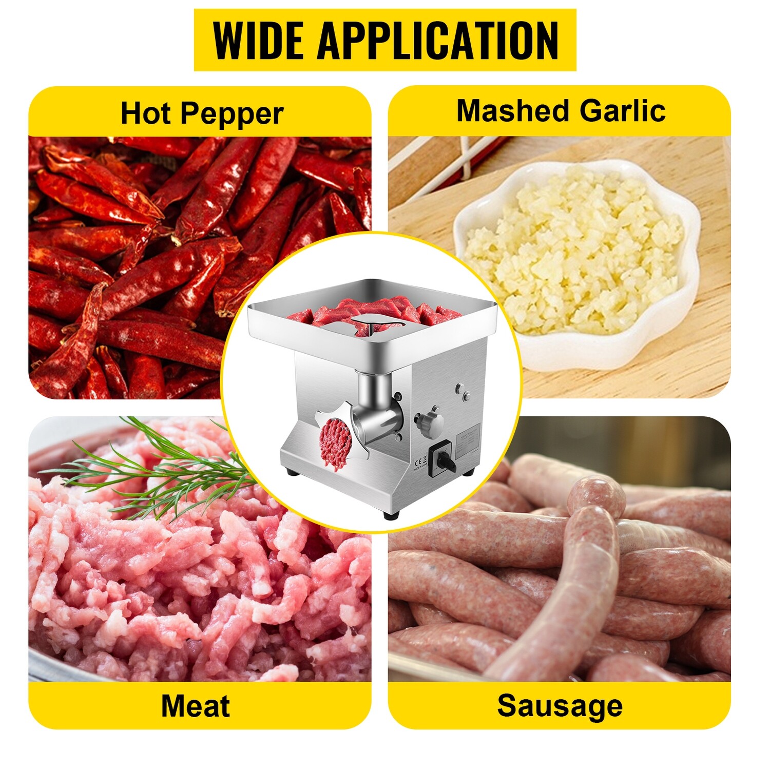 Electronic Meat Grinder Stainless Steel 850W – Sausage Maker and Meat Grinder for Efficient Home and Commercial Use