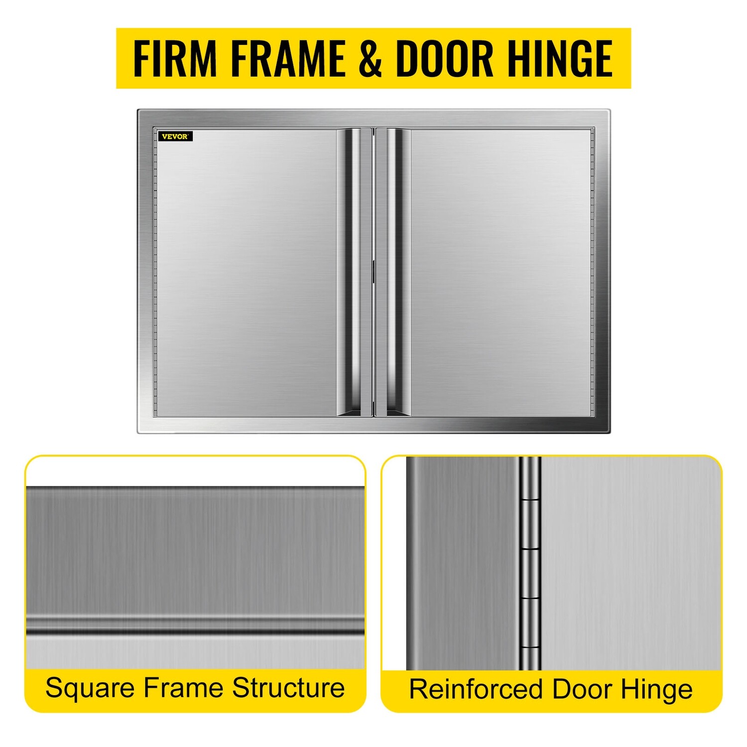 Outdoor kitchen access doors measuring 914 x 610 mm BBQ Doors made of stainless steel