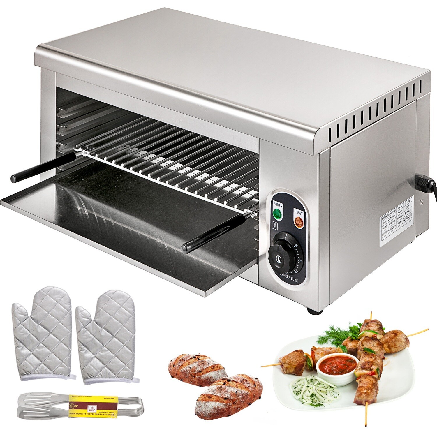 Salamander Oven Adjustable Grid Salamander Broiler Electric Cheese Melter