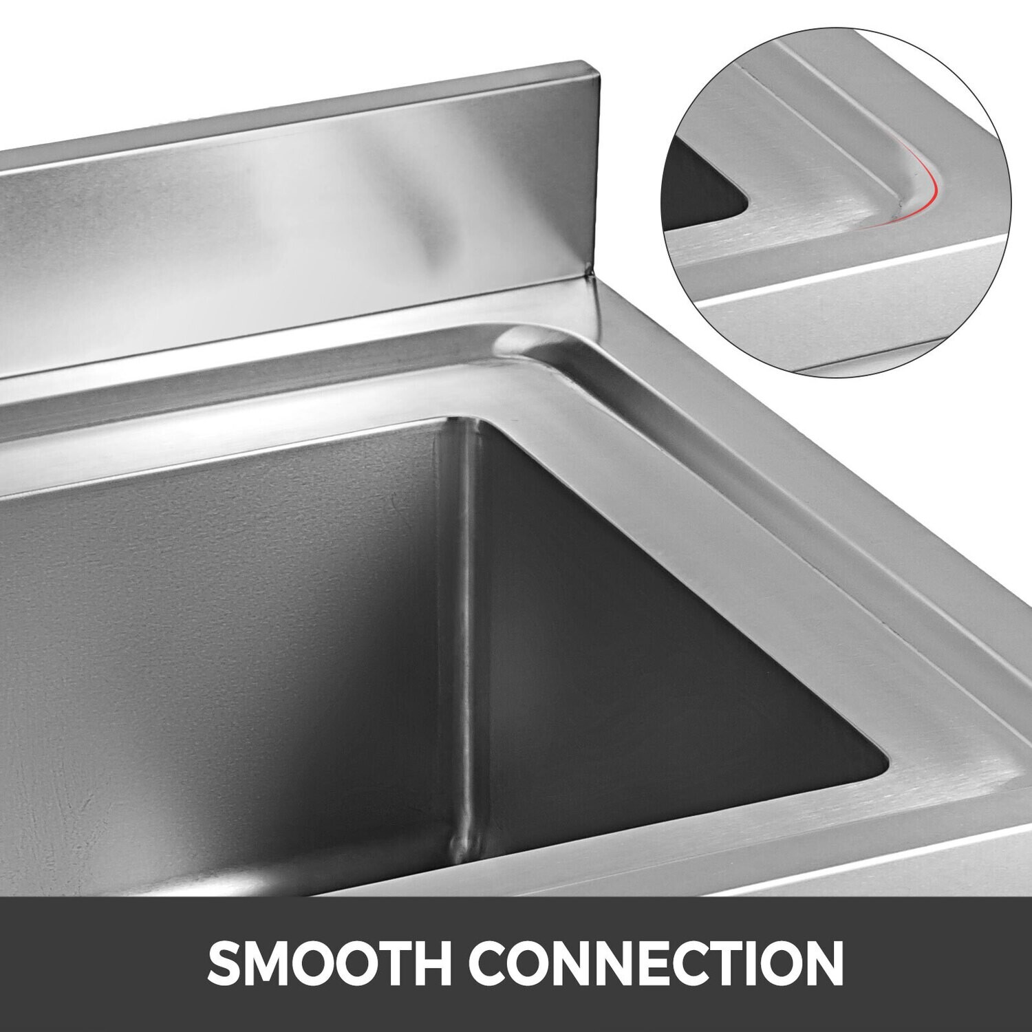 Garage Kitchen Utility Sink 100x60 cm with Left-Hand Installation, Durable and Functional Design for Home or Commercial Use
